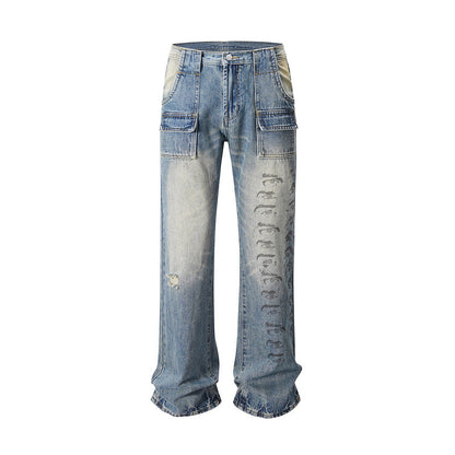 Niche Vintage  Printed Jeans