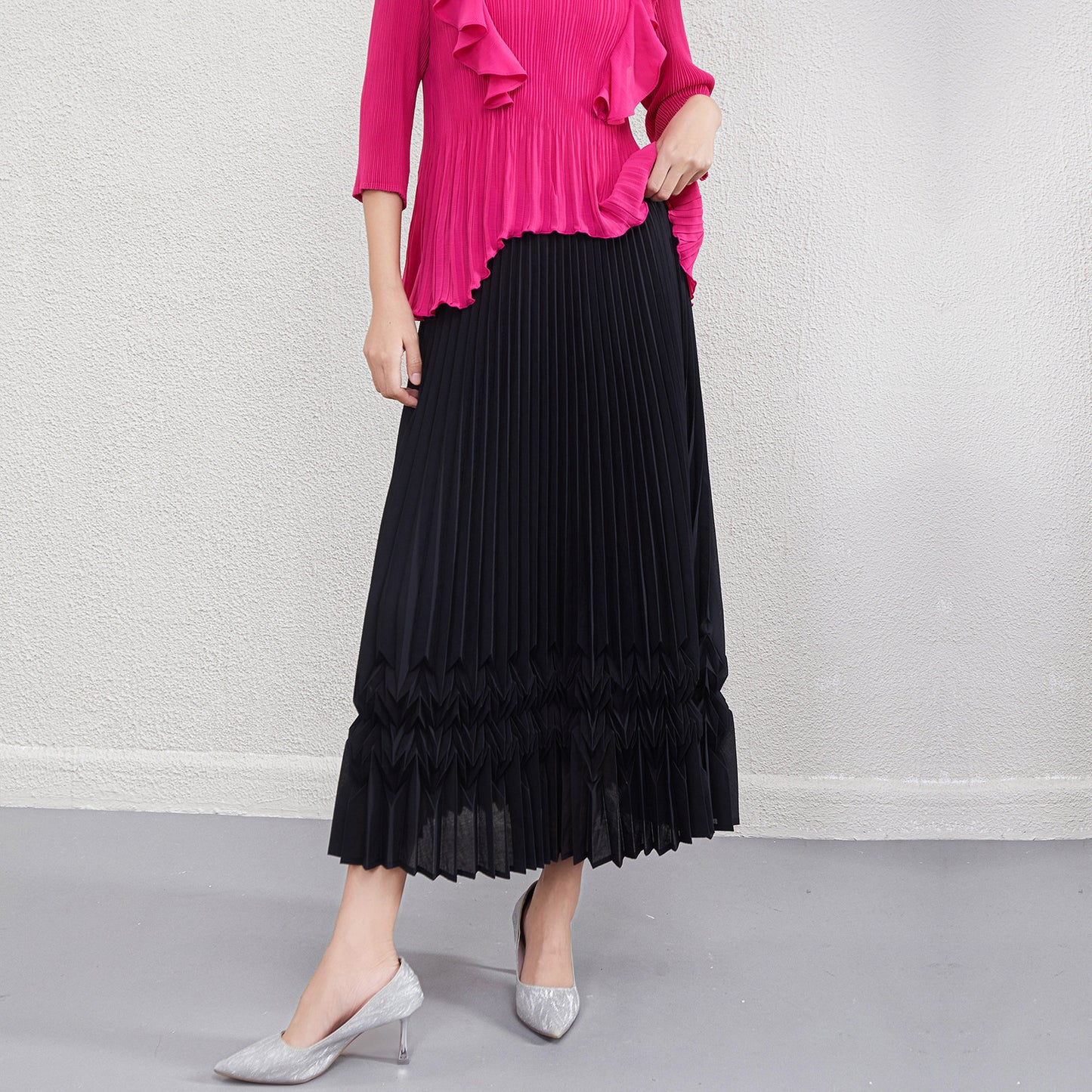 Sense Niche Three-dimensional Pleated Skirt