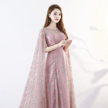 Long Slim Cloak Trailer Dress