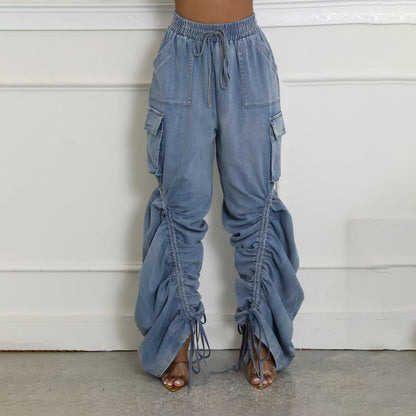 Pleating Jeans