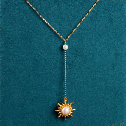 SUNFLOWER Pearl Brass Plated With Gold