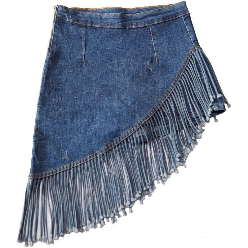 Tassel Denim Skirt