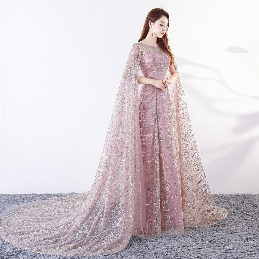 Long Slim Cloak Trailer Dress