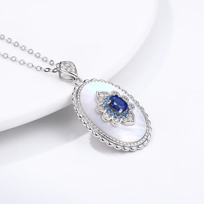 Sapphire Diamond Pendant