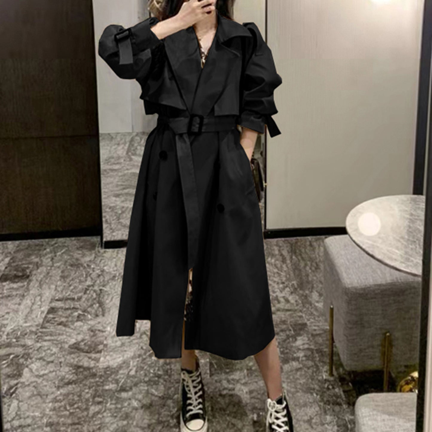 Elegant Oversize Trench Coat