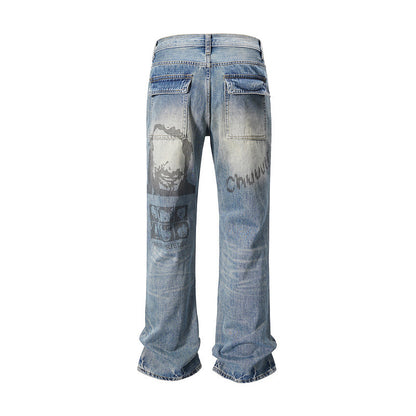 Niche Vintage  Printed Jeans