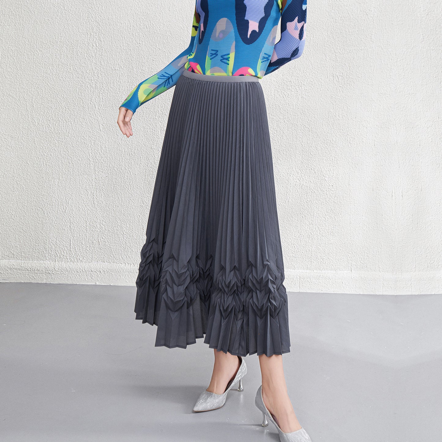 Sense Niche Three-dimensional Pleated Skirt