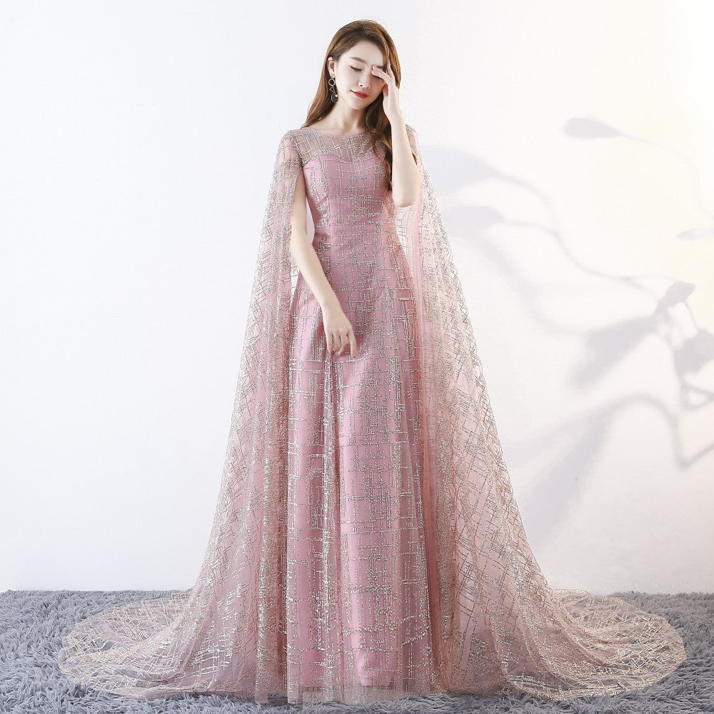 Long Slim Cloak Trailer Dress