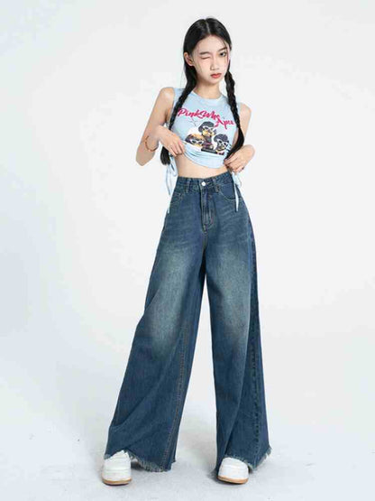 Wide-leg Shorts Mop Jeans