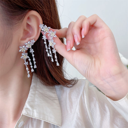 Flower Tassel Earrings