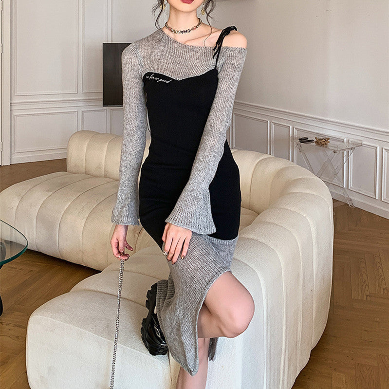 Wool Knitted Halter Dress