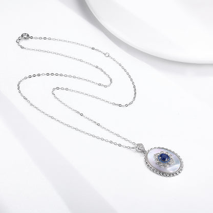 Sapphire Diamond Pendant