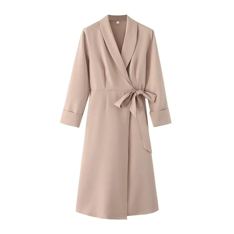 Elegant Intellectual Style Lapel Suit A- Line Dress Elegant Dress