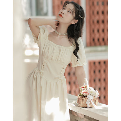 Short-sleeved Elegant Dress