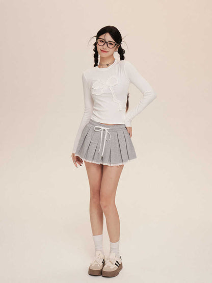 A- Line Pleated Short Skirt