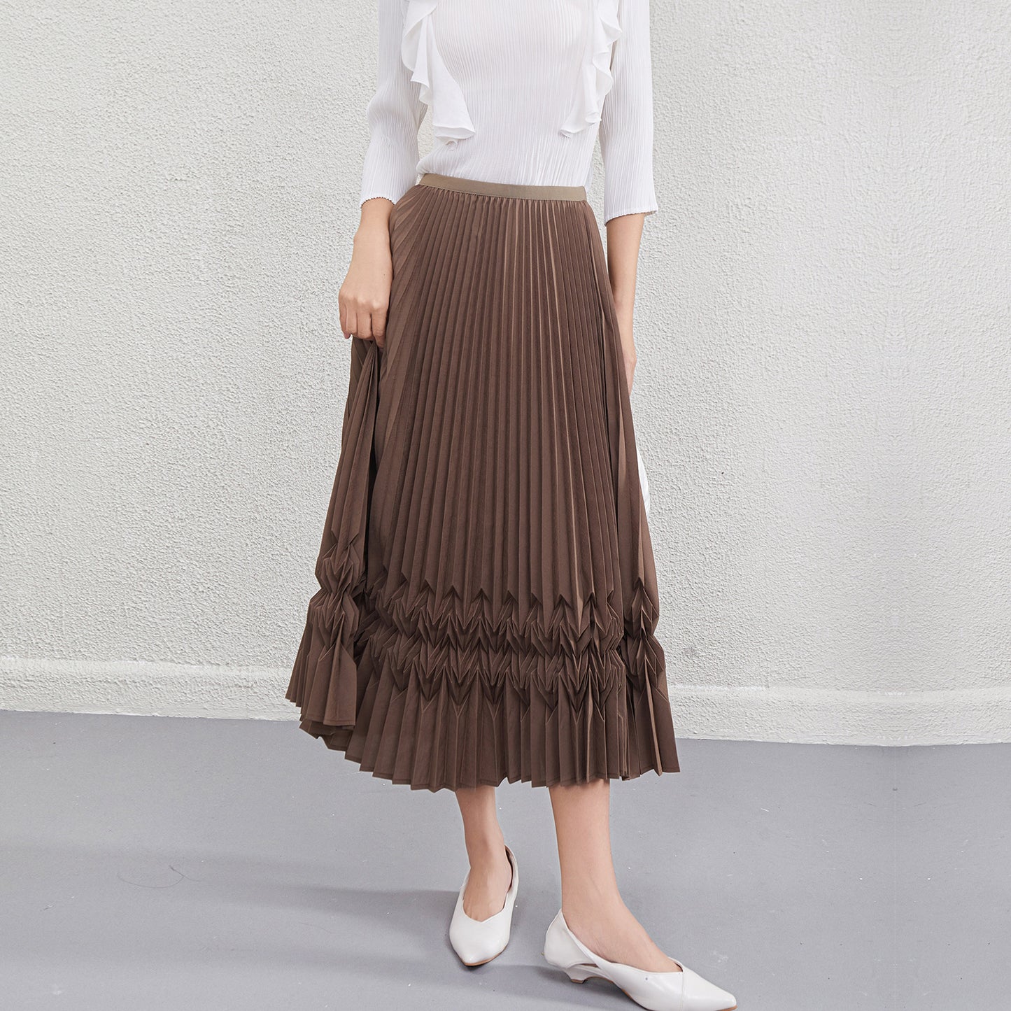 Sense Niche Three-dimensional Pleated Skirt