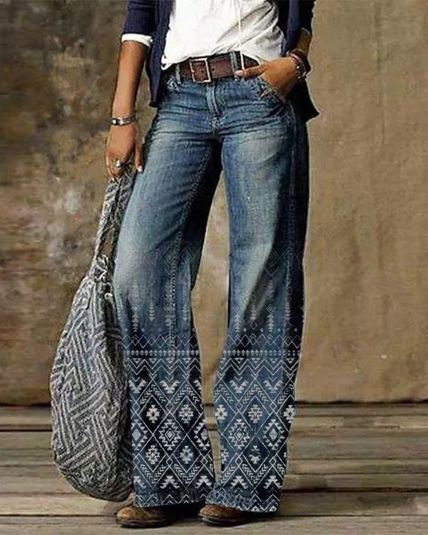 Diagonal Cloth Jeans