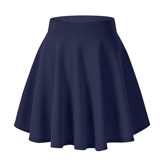 Basic Versatile Stretch Flared Skirt