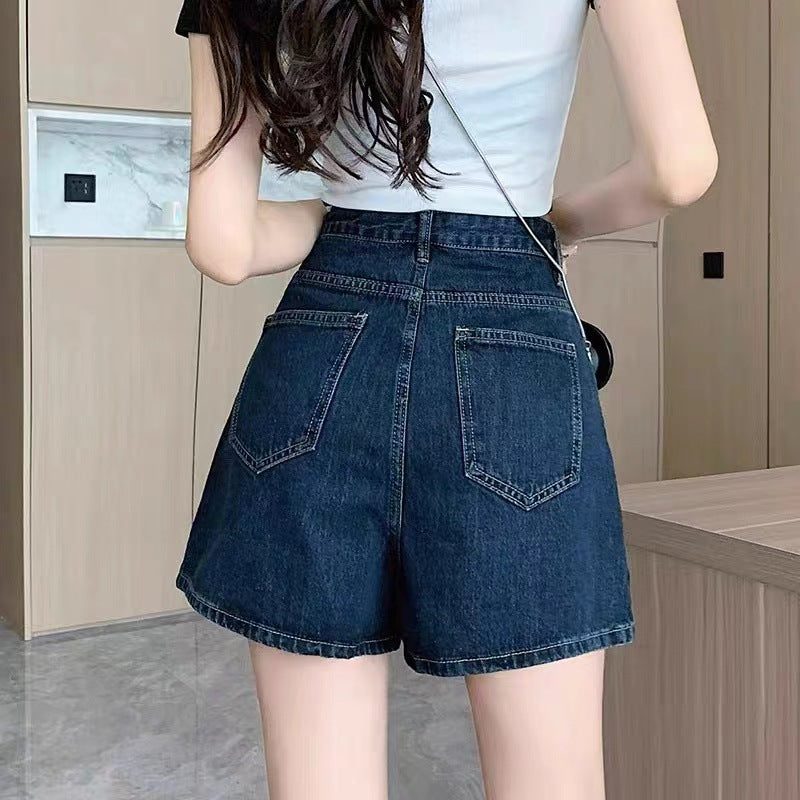 Denim Hip-wrapped Short Skirt For Women