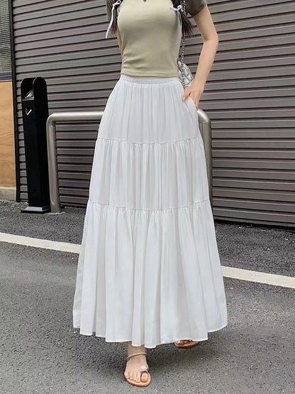 High Waist  Expansion Stitching Skirt