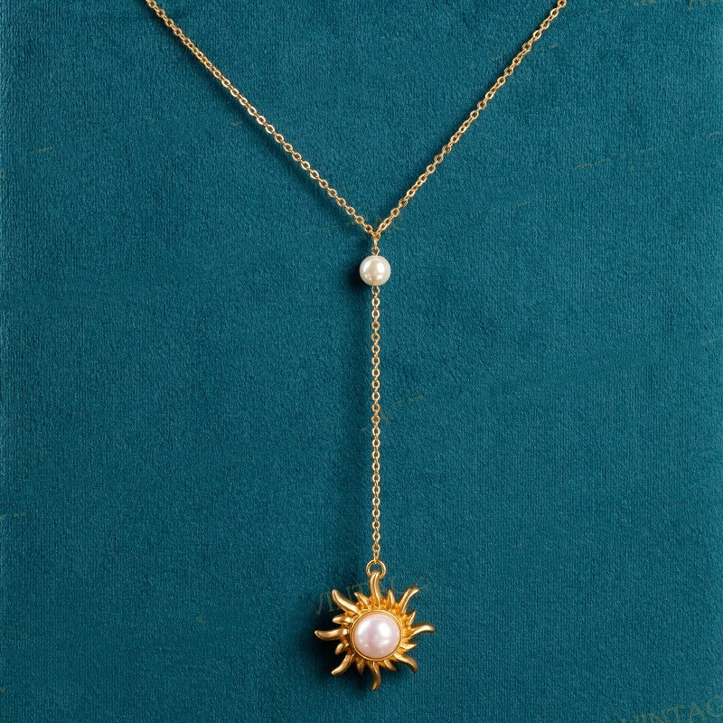 SUNFLOWER Pearl Brass Plated With Gold