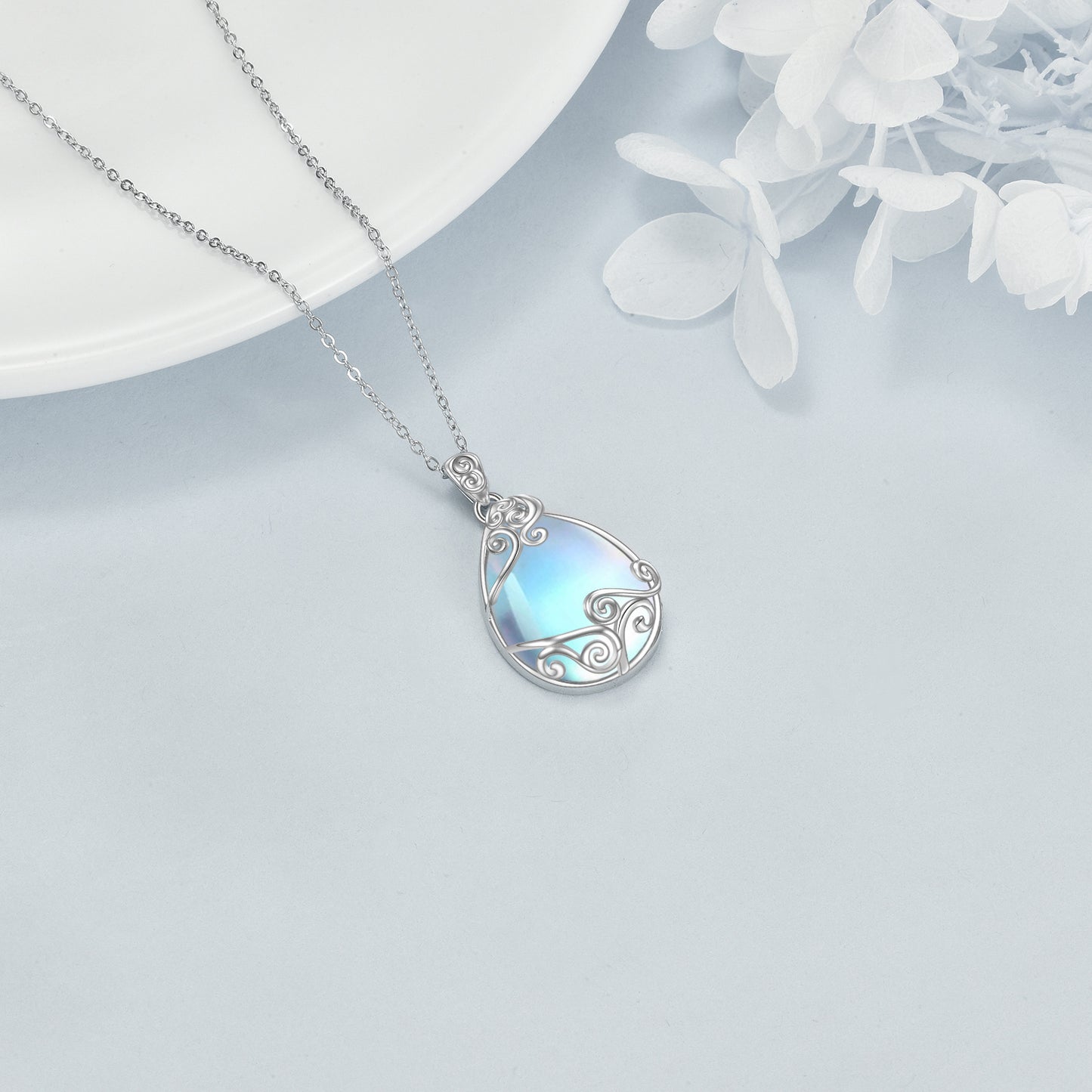 Moonstone Pendant Necklace