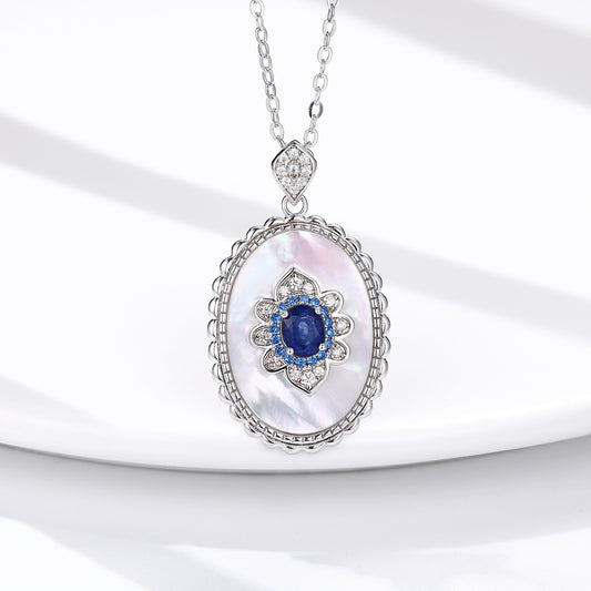 Sapphire Diamond Pendant