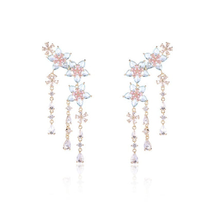 Flower Tassel Earrings