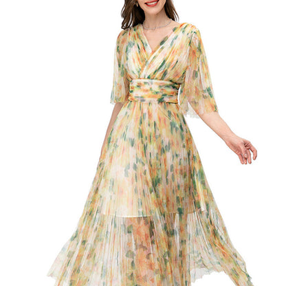 Retro Casual Temperament Printed Dresses