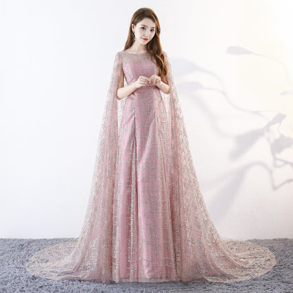 Long Slim Cloak Trailer Dress