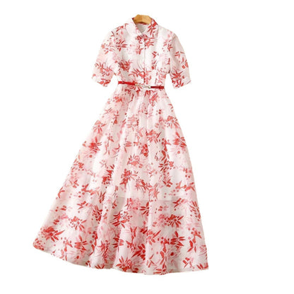 Printed Doll Collar Dress