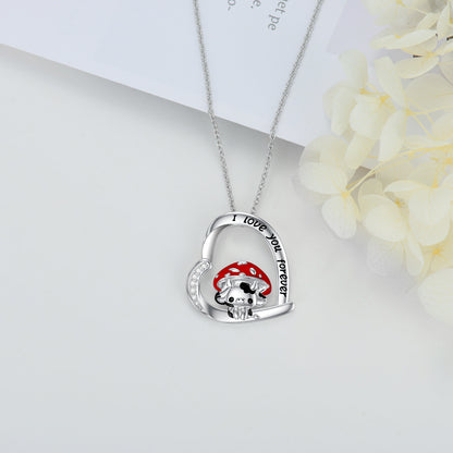 Cute  Mushroom Cow Pendant