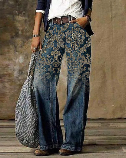 Diagonal Cloth Jeans